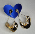 Gold-Tone Sparkle Statement Earrings